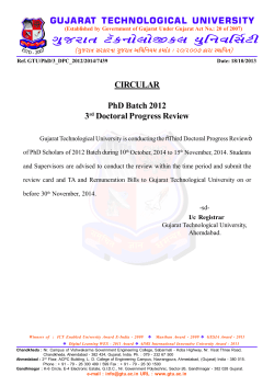 3rd Doctoral Progress Review Card