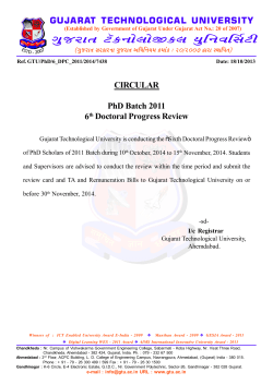 6th Doctoral Progress Review Card