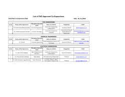 List of GTU Approved PhD Co-Supervisors