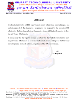 Submission of Core Course Documents to University