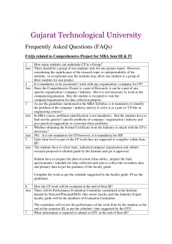 FAQs related to Comprehensive Project for MBA Sem III IV and Model Guidelines for Comprehensive Project for MBA Sem III IV