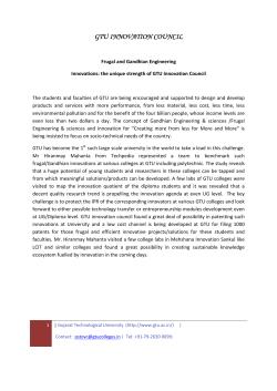 Frugal and Gandhian Engineering Innovations are the unique strength of GTU Innovation Council