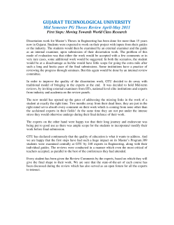 Mid Semester PG Theses Review Report April-May 2011