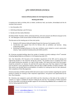 Meeting with GICEA for Industry Defined problems for Civil Engineering students