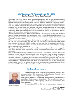 Mid Semester PG Theses Review May - 2011