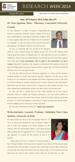 7) Expert Reviews for RW-2014 on 28th February 2014, Friday (Day 07)