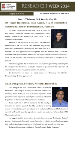 3) Expert Reviews for RW-2014 on 22nd February 2014, Saturday (Day 03)