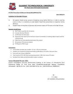 First Guidelines Remedial ITD exam