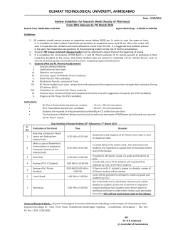 Guidelines of Research Week 2014