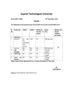 Exam Remuneration for BE SEM 7 wef winter exam 11