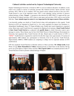 Cultural Activities carried out by Gujarat Technological University