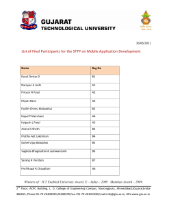 List of Final Participants for the STTP on Mobile Application Development