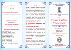 Training Program for GTU Teachers for final year 7th Sem. Subject - 170903 - "Power Syste Protection" at BVM from 16 to 20 August, 2011.