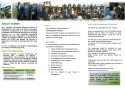 Management Around 2011 -A State Level student conference for Management students on 9th Oct. ,2011 at smt. SVM School of Management ,Rajkot