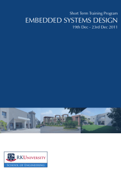Short Term Training Program on Embedded System Design on 19th to 23 December,2011