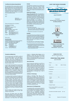 STTP on steel design with revised IS-800