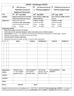 Circulations for GTU Pharma Institutes