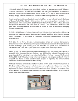 M.H.Gardi School of Management C.C.Gardi Institute of Management sucessful completion of a seminar on &ldquo;Accept The Challenges For A Better Tomorrow&rdquo;