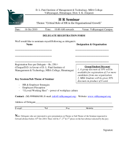 HR Seminar Critical Role of HR in Organizational Growth at D. L. Patel Institute of Management Technology