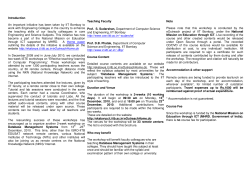 2-WEEK ISTE WORKSHOP on Database Management Systems -13th December to 23rd December, 2010 - Conducted by IIT Bombay- SVNIT as Remote Centre