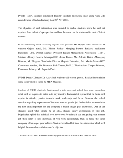 Confederation of Indian Industry interaction meet at JVIMS- MBA College Jamnagar