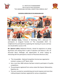 Biggest Completion of Gujarat(More than 1200 participants)- The Unassailable 2012 at S.V. Institute of Management, Kadi