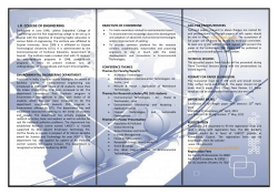 National Conference On Environmental Technologies : Today Tomorrow ,18th-19th May,2012 - Organized By Environmental Engineering Department - L.D.C.E., Ahmedabad.