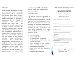 ISTE Approved Short Term Course on Finite Element Methods: A Methematical Approach on April 30 -May 4 ,2012 organized by C.K. Pithawalla College of Engineering and Technology ,Surat