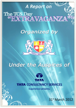 A Report on The TCS Day Extravaganza Organized by Parul Institute