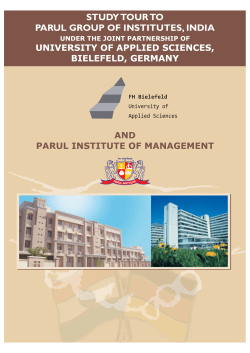 Students of University of Applied Sciences, Bielefeld visit Gujarat at the invitation of Parul Institute of Management