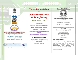 Three day Workshop on "Microcontroller and Interfacing" during 18-20 Jan at BVM, V. V. Nagar in Colloboration with e-Prayog-Virtual Labs Project, IIT, Bombay