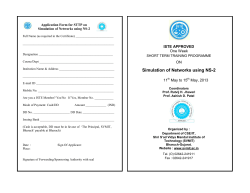 ISTE Approved One Week Short Term Training Programme on Simulation of Networks Using NS-2 11th May to 15th May ,2013 organized Shri S'ad Vidhya Mandal Institute of Technology (SVMIT),Bharuch -Gujarat