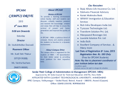 Sardar Patel College of Administration and Management (SPCAM), Bakrol Anand organizing CAMPUS DRIVE 2013 on 8th June 2013