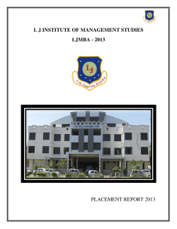 PLACEMENT REPORT: 382 students placed by LJ Institute of Management Studies, Ahmedbabad at an average salary of Rs 2.4 lacs per annum