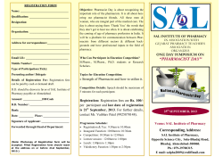 One day symposium on the occasion of Pharmacist Day on 25/09/2013 at SAL Institute of Pharmacy, AHMEDABAD