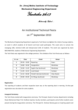 Dr. Jivraj Mehta Institute of Technology-Mechanical department organized YANTRICA-2k13