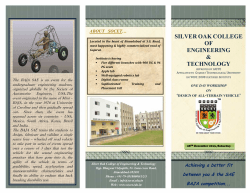 Silver Oak College of Engineering & Technology organizing one day workshop on "Design of All terrain Vehicle" under the activity of "SAE Baja club of SOCET".