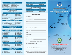 L J Institute of Pharmacy organizes AICTE Sponsored and Approved National Seminar on "Recent advances in Pharmaceutical chemistry" during 24th - 25th January, 2014 at L.J. campus.