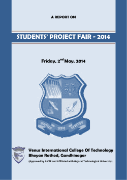 Students Project Fair-2014 at Venus International College of Technology on 2nd May, 2014"