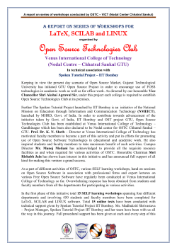 A Report of Open Source Technology Club - VICT Nodal center-Chhatral Sankul