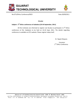 2nd Ethics conference at Vadodara (23-24 September, 2011)