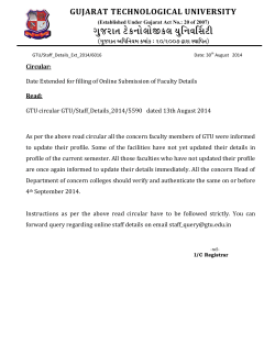 Date Extended for filling of Online Submission of Faculty Details