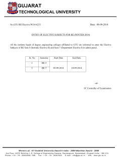 BE- ENTRY OF ELECTIVE SUBJECTS (WINTER-2014)