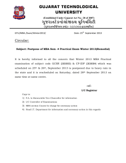 Postpone of MBA Sem -4 Practical Exam Winter 2013(Remedial)