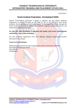 Re-schedule -Oracle Academy Programme - Developing IT Skills