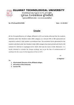 Enrollment fees for students admitted under NRI category.