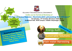 Technical Workshop of Vishwakarma Yojana for Central Zone on 19th October 2013 at BVM Campus, V V Nagar,Anand