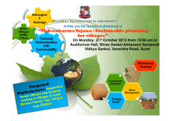 Technical Workshop of Vishwakarma Yojana for South Zone on 21st october, 2013 at SSASIT,Surat.