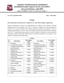 Circular for the detained students of Bachelor of Engineering