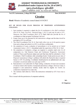 SET OF RULES FOR EXAM PROCESS OF PROPOSED AUTOMOUS COLLEGES